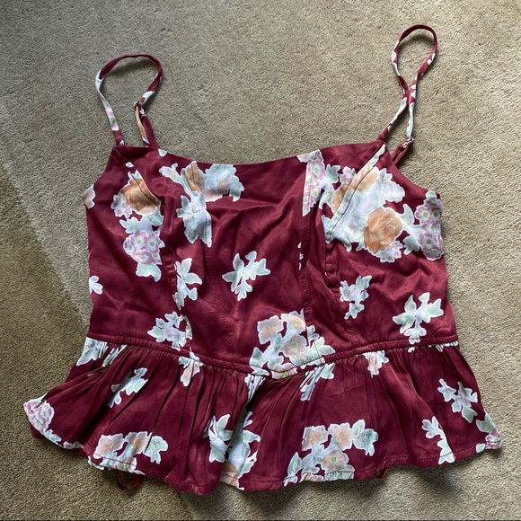 Free People April Printed Corset Top - Picture 2 of 4